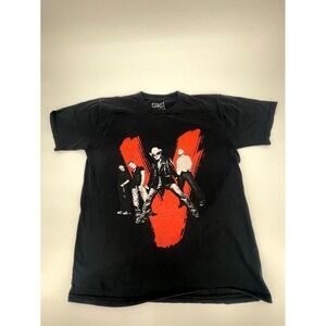 Vintage Edun Live U2 Vertigo Tour 2005 T Shirt Men Black Red Graphic Logo Cotton